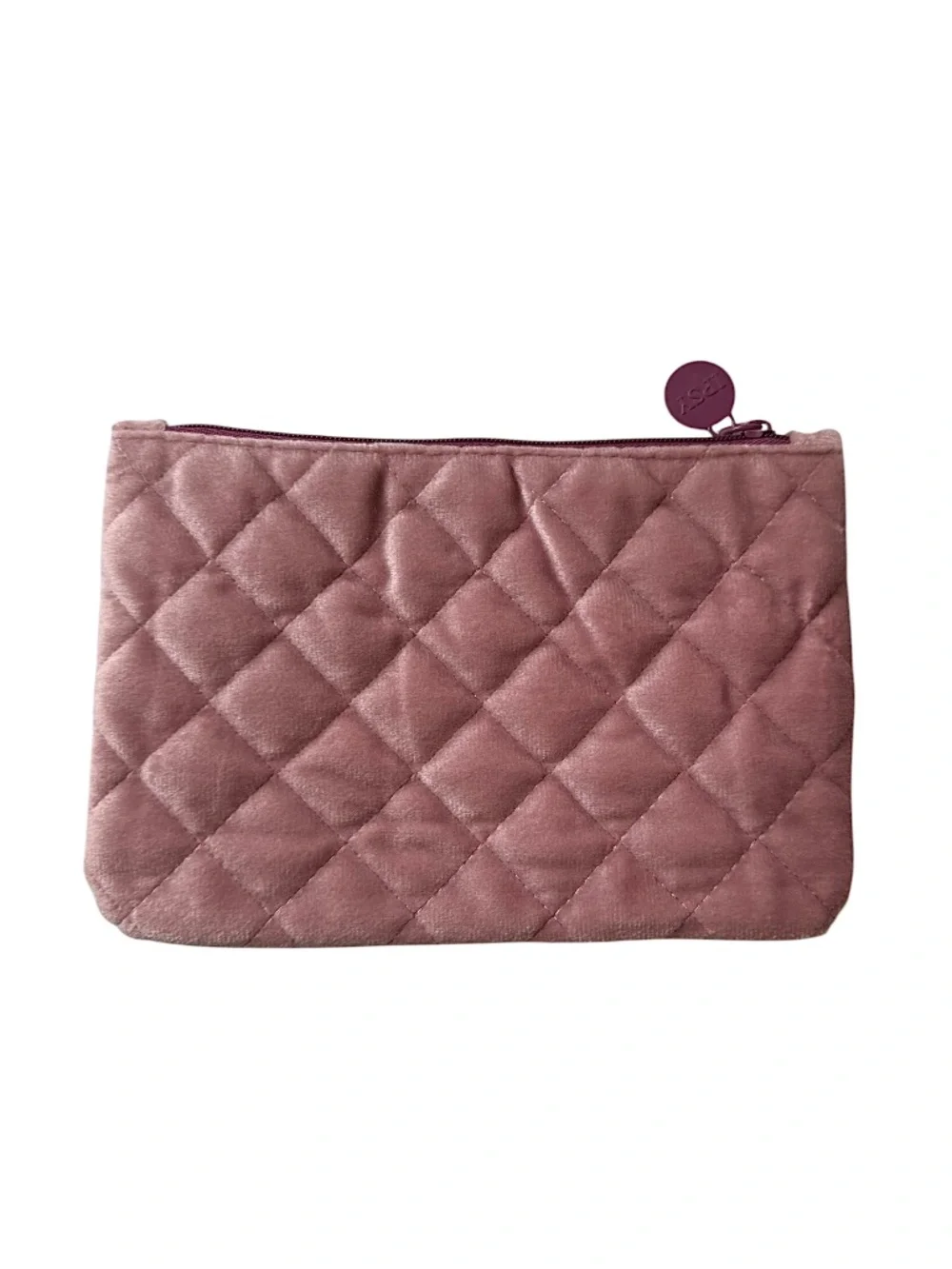 🤑 5/$25 ipsy Quilted Dusty Rose Velvet Cosmetic Pouch